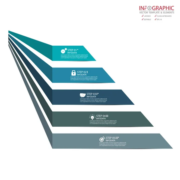 Vector Abstracto Elemento Infografías Opción Diseño Para Diseño Plantillas Negocio — Vector de stock