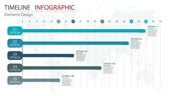 Vektör Soyut Öğe Zaman Çizelgesi Infographics Finans Şablon Düzeni Broşür — Stok Vektör