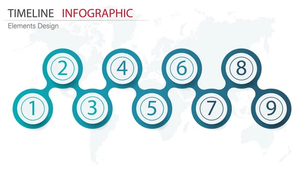 Vector Abstracto Elemento Cronología Infografías Diseño Para Diseño Plantillas Negocio — Vector de stock