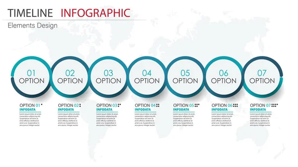 Vector Abstracto Elemento Cronología Infografías Diseño Para Diseño Plantillas Negocio — Vector de stock