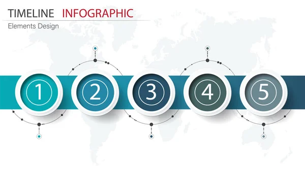 Vector Abstract Element Timeline Infographics Design Business Finance Template Layout — Stock Vector