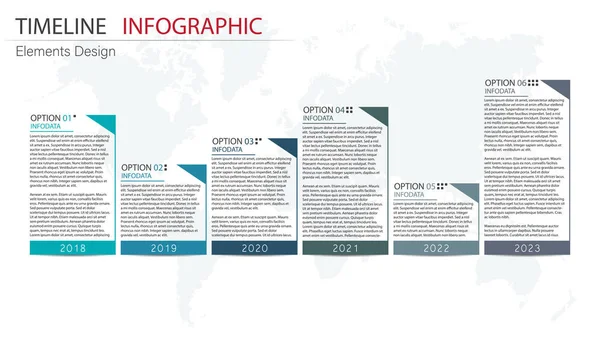 Vektör soyut öğe zaman çizelgesi infographics. Busine için tasarım — Stok Vektör