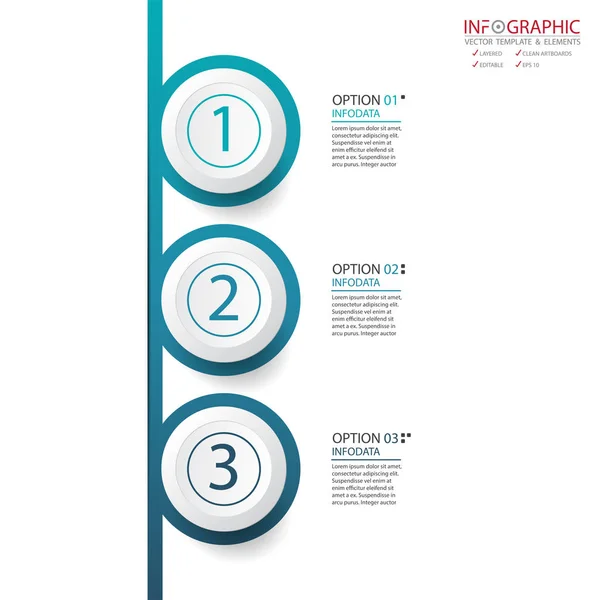 Infographics 옵션입니다 비즈니스 템플릿 레이아웃 브로셔 워크플로 기타를 디자인 Infographis — 스톡 벡터