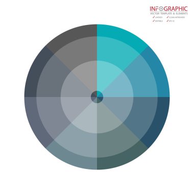 Vektör soyut öğe infographics 8 seçeneği. İş ve finans şablon düzeni, broşür, iş akışı, bilgi veya sunu ve diğer için tasarım. Infographis zaman çizelgesi yolu. Soyut 3B vektör.