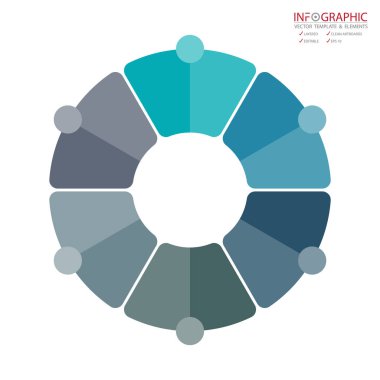 Vektör soyut öğe infographics 6 seçenek. İş ve Finans şablon düzeni, broşür, iş akışı, bilgi veya sunu ve diğer için tasarım. Infographis zaman çizelgesi yolu. Soyut 3B vektör.