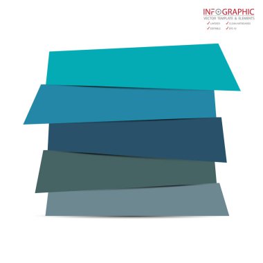 Vektör soyut öğe infographics 5 seçenek. İş ve Finans şablon düzeni, broşür, iş akışı, bilgi veya sunu ve diğer için tasarım. Infographis zaman çizelgesi yolu. Soyut 3B vektör.