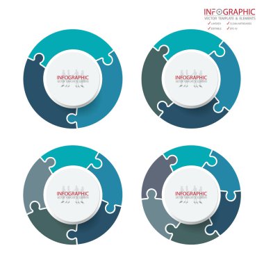 Vektör soyut öğe infographics kümesi 3,4,5,6 seçeneği. İş, finans şablon düzeni, iş akışı, zaman çizelgesi, bilgi, tanıtım ve diğer için tasarım. Soyut 3B vektör.