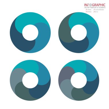 Vektör soyut öğe infographics kümesi 3,4,5,6 seçeneği. İş, finans şablon düzeni, iş akışı, zaman çizelgesi, bilgi, tanıtım ve diğer için tasarım. Soyut 3B vektör.