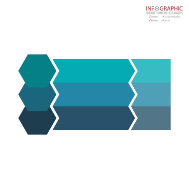 Vektör soyut öğe infographics 3 seçenek. İş ve Finans şablon düzeni, broşür, iş akışı, bilgi veya sunu ve diğer için tasarım. Infographis zaman çizelgesi yolu. Soyut 3B vektör.