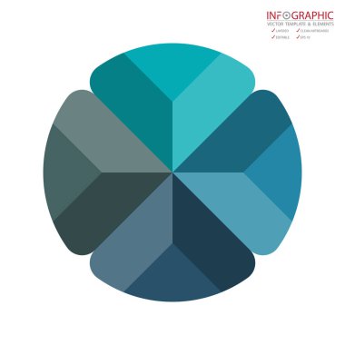 Vektör soyut öğe infographics 4 seçeneği. İş ve Finans şablon düzeni, broşür, iş akışı, bilgi veya sunu ve diğer için tasarım. Infographis zaman çizelgesi yolu. Soyut 3B vektör.