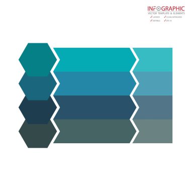 Vektör soyut öğe infographics 4 seçeneği. İş ve Finans şablon düzeni, broşür, iş akışı, bilgi veya sunu ve diğer için tasarım. Infographis zaman çizelgesi yolu. Soyut 3B vektör.