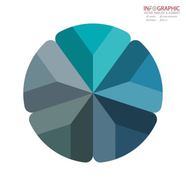 Vektör soyut öğe infographics 5 seçenek. İş ve Finans şablon düzeni, broşür, iş akışı, bilgi veya sunu ve diğer için tasarım. Infographis zaman çizelgesi yolu. Soyut 3B vektör.