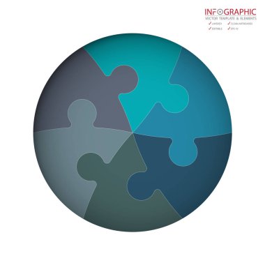 Vektör soyut öğe infographics 6 seçenek. İş ve Finans şablon düzeni, broşür, iş akışı, bilgi veya sunu ve diğer için tasarım. Infographis zaman çizelgesi yolu. Soyut 3B vektör.