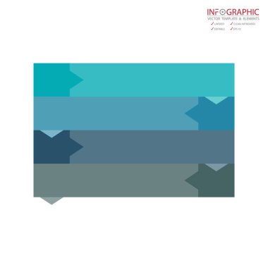 Vektör soyut öğe infographics 4 seçeneği. İş ve Finans şablon düzeni, broşür, iş akışı, bilgi veya sunu ve diğer için tasarım. Infographis zaman çizelgesi yolu. Soyut 3B vektör.