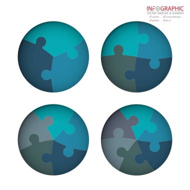 Vektör soyut öğe infographics kümesi 3,4,5,6 seçeneği. İş, finans şablon düzeni, iş akışı, zaman çizelgesi, bilgi, tanıtım ve diğer için tasarım. Soyut 3B vektör.