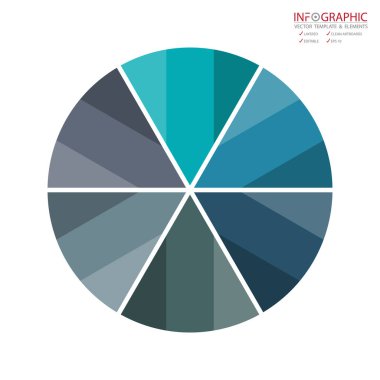 Vektör soyut öğe infographics 6 seçenek. İş ve Finans şablon düzeni, broşür, iş akışı, bilgi veya sunu ve diğer için tasarım. Infographis zaman çizelgesi yolu. Soyut 3B vektör.