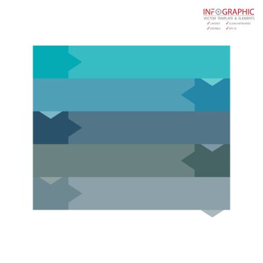 Vektör soyut öğe infographics 5 seçenek. İş ve Finans şablon düzeni, broşür, iş akışı, bilgi veya sunu ve diğer için tasarım. Infographis zaman çizelgesi yolu. Soyut 3B vektör.