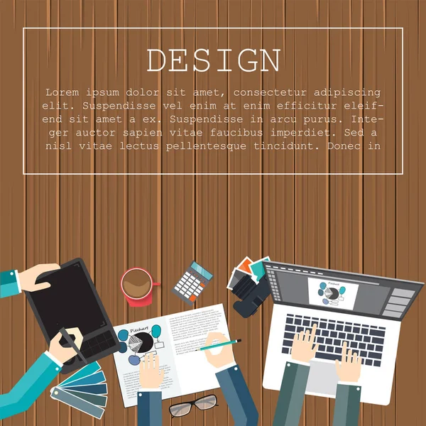 Design Flat Design Illustration Concepts Business Finance Design Business Finance — Stock Vector