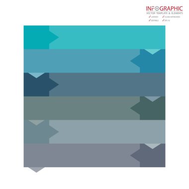 Vektör soyut öğe infographics 6 seçenek. İş ve Finans şablon düzeni, broşür, iş akışı, bilgi veya sunu ve diğer için tasarım. Infographis zaman çizelgesi yolu. Soyut 3B vektör.
