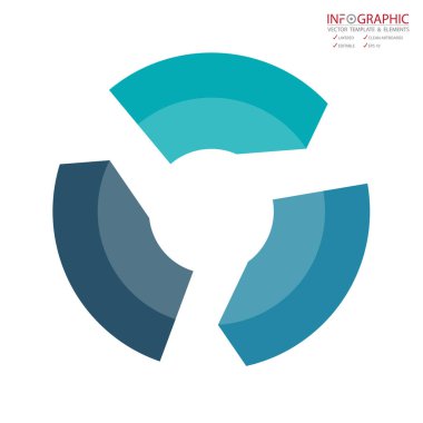 Vektör soyut öğe infographics 3 seçenek. İş ve Finans şablon düzeni, broşür, iş akışı, bilgi veya sunu ve diğer için tasarım. Infographis zaman çizelgesi yolu. Soyut 3B vektör.
