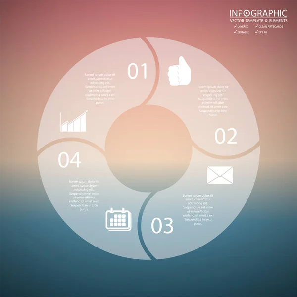 Élément Vectoriel Abstrait Infographie Option Conception Pour Mise Page Modèle — Image vectorielle