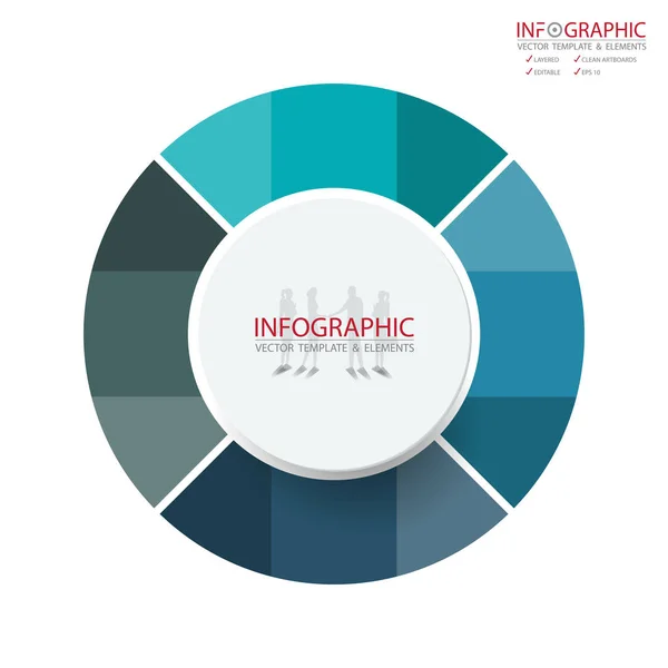 Opsi Elemen Abstrak Vektor Infografis Desain Untuk Tata Letak Templat - Stok Vektor