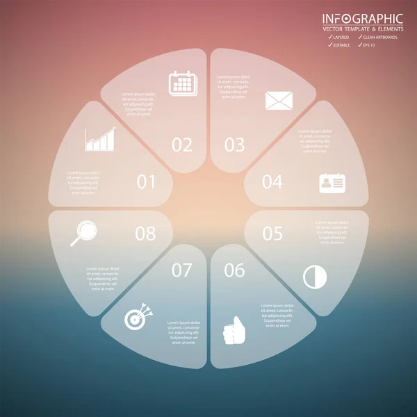 Élément Vectoriel Abstrait Infographie Option Conception Pour Mise Page Modèle — Image vectorielle