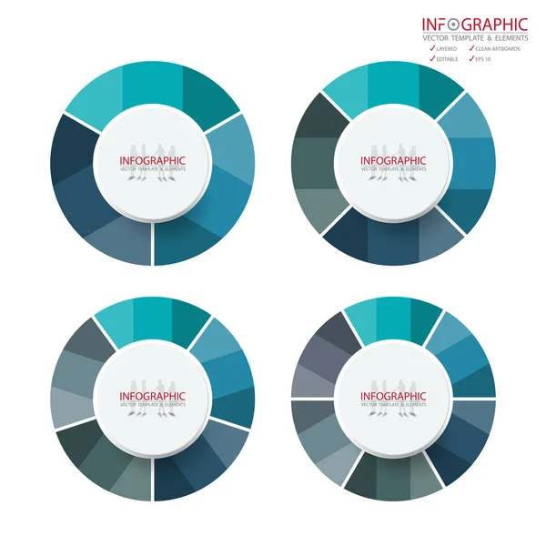 Vektor Elemen Abstrak Infografis Set Pilihan Desain Untuk Bisnis Tata - Stok Vektor