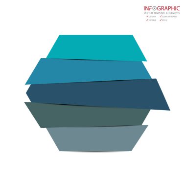 Vektör soyut öğe infographics 5 seçenek. İş ve Finans şablon düzeni, broşür, iş akışı, bilgi veya sunu ve diğer için tasarım. Infographis zaman çizelgesi yolu. Soyut 3B vektör.