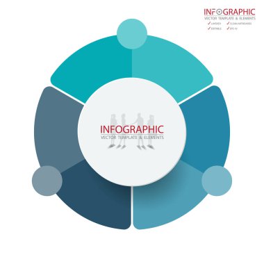 Vektör soyut öğe infographics 3 seçenek. Busine için tasarım