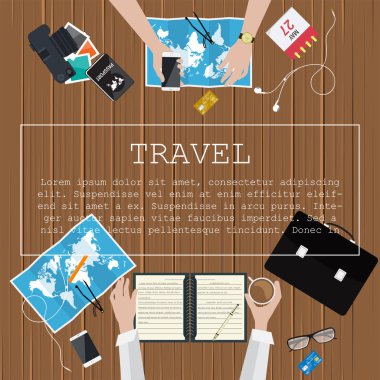 İş ve Finans için düz tasarım illüstrasyon kavramlar. İş ve finans şablon düzeni, broşür, iş akışı, infographics, bilgi veya sunu ve diğer için Tasarla.