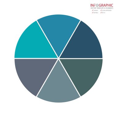 Vektör soyut öğe infographics 6 seçenek. İş finans şablon düzeni, broşür, iş akışı, bilgi veya sunu ve diğer için tasarım. Infographics zaman çizelgesi yolu. Soyut 3B vektör.