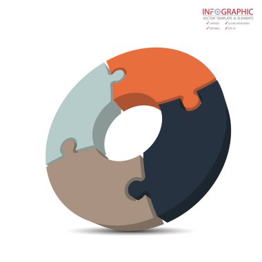 Vektör 3d soyut öğe infographics 4 seçeneği. İş ve finans şablon düzeni, broşür, iş akışı, bilgi veya sunu ve diğer için tasarım. Infographics zaman çizelgesi. Soyut 3B vektör.