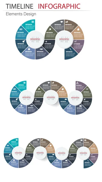 Wektor Element Abstrakcyjne Infografiki Zestaw Osi Czasu Design Dla Biznesu — Wektor stockowy