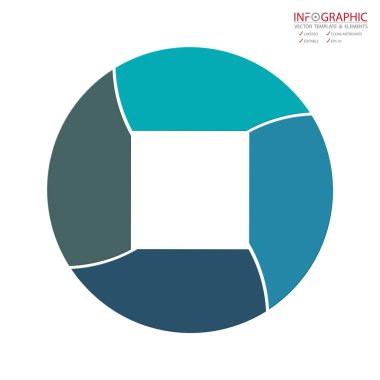 Vektör soyut öğe infographics 4 seçeneği. İş finans şablon düzeni, broşür, iş akışı, bilgi veya sunu ve diğer için tasarım. Infographics zaman çizelgesi yolu. Soyut 3B vektör.