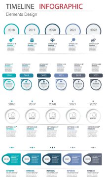 Vektör soyut öğe infographics zaman çizelgesi paket. İş, finans düzen, iş akışı, zaman çizelgesi, bilgi, tanıtım ve diğer için tasarım. Soyut infographics 3d vektör bohça.