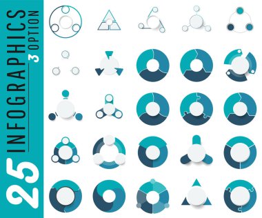 Vektör soyut öğe infographics kümesi 3,4,5,6 seçeneği. İş, finans düzen, iş akışı, zaman çizelgesi, bilgi, tanıtım ve diğer için tasarım. Soyut infographics 3d vektör bohça.