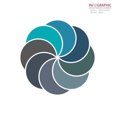 Vektör soyut öğe infographics 8 seçeneği. İş finans şablon düzeni, broşür, iş akışı, bilgi veya sunu ve diğer için tasarım. Infographics zaman çizelgesi yolu. Soyut 3B vektör.