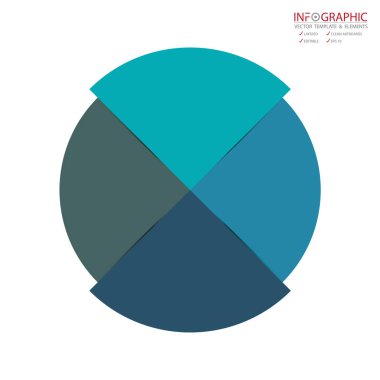 Vektör soyut öğe infographics 4 seçeneği. İş finans şablon düzeni, broşür, iş akışı, bilgi veya sunu ve diğer için tasarım. Infographics zaman çizelgesi yolu. Soyut 3B vektör.
