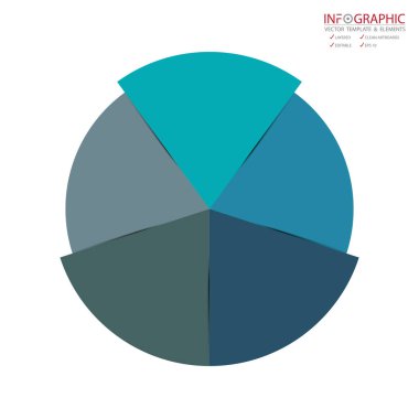 Vektör soyut öğe infographics 5 seçenek. İş finans şablon düzeni, broşür, iş akışı, bilgi veya sunu ve diğer için tasarım. Infographics zaman çizelgesi yolu. Soyut 3B vektör.