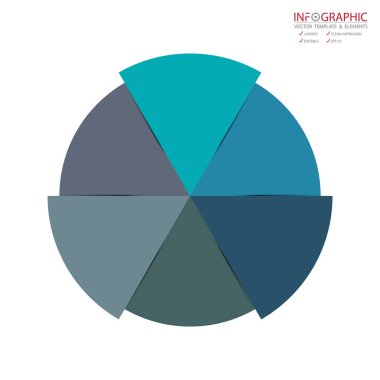 Vektör soyut öğe infographics 6 seçenek. İş finans şablon düzeni, broşür, iş akışı, bilgi veya sunu ve diğer için tasarım. Infographics zaman çizelgesi yolu. Soyut 3B vektör.
