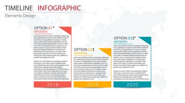 Vektör soyut öğe zaman çizelgesi infographics 3 adım. İş, finans şablon düzeni, broşür, iş akışı, bilgi, tanıtım ve diğer için tasarım. Infographics zaman çizelgesi. Soyut 3B vektör.