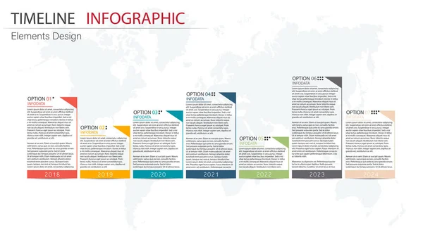 Élément Vectoriel Abstrait Infographie Chronologique Étapes Conception Pour Les Entreprises — Image vectorielle