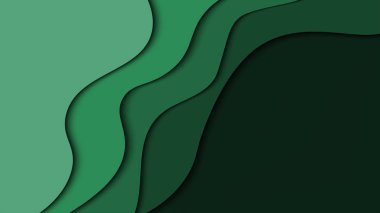 Soyut arka plan vecter illüstrasyon yeşil dalga. 