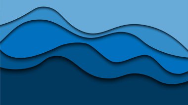 Soyut arka plan vecter illüstrasyon mavi dalga. 