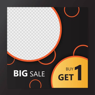 Web sitesi, afiş, şablon, el ilanı, dijital poster, broşür, reklam, pazarlama, alışveriş, yerleşim planı ve diğer şeyler için vektör sosyal medya tanıtımı.