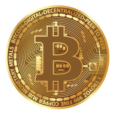 Gerçekçi vektör bitcoin sikke