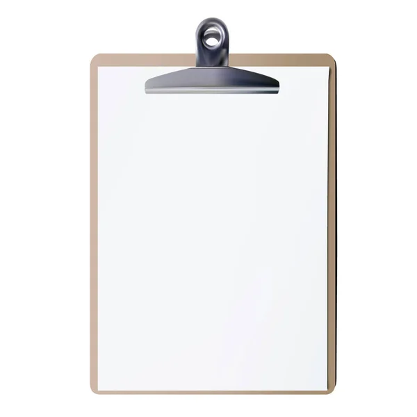 Realistic Vector Clipboard Paper — Stock Vector