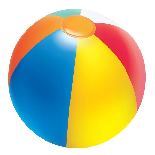 Realistischer Vektor Beachball — Stockvektor