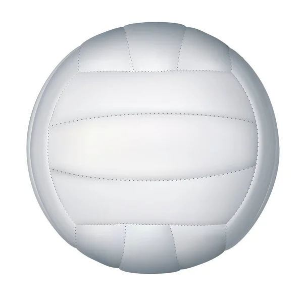 現実的なベクトル白いバレーボール — ストックベクタ